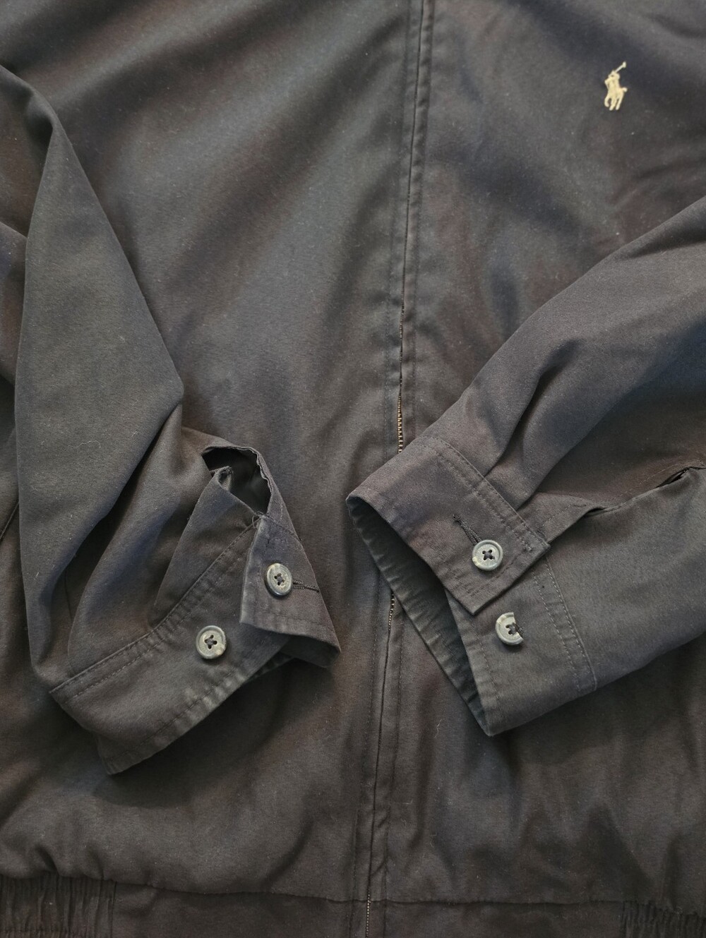 Polo Ralph Lauren Vintage Mens Bi-Swing Harrington Black PlaidWindbreaker Jacket - Picture 6 of 6